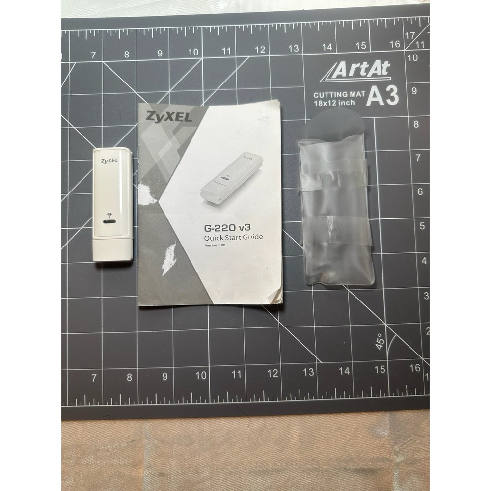 ZyXEL G-220 v3 Wireless USB Adapter & Manual Tested/Working 5/2026.